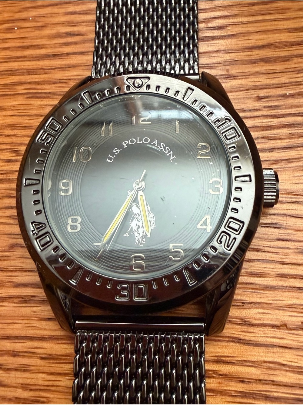 Handsome U.S. Polo Assn. Bronze& Gold Accent Mesh Watch (battery not included)